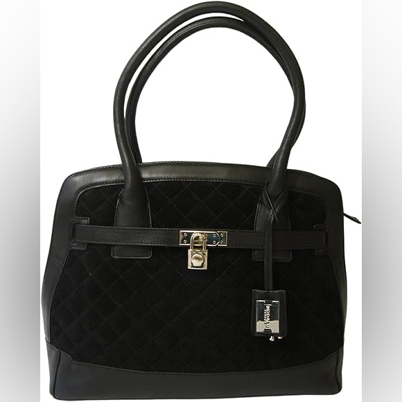 MODALU London "Kristen" Large Shoulder Bag in Black Leather & Suede - Picture 10 of 10